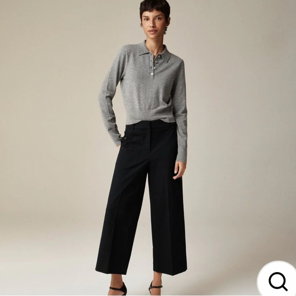 J.Crew Sydney wide-leg pant in bi-stretch cotton blend Size 2